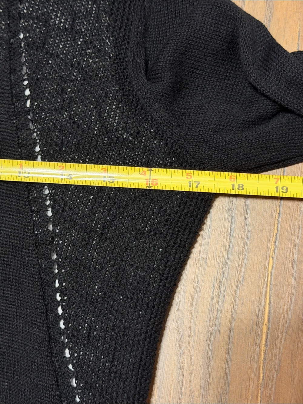 Apt. 9 Black Layered Open-Knit Crewneck Sweater - Picture 9 of 9
